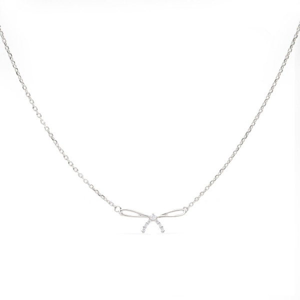 Minimalist Bow Ribbon Necklace
