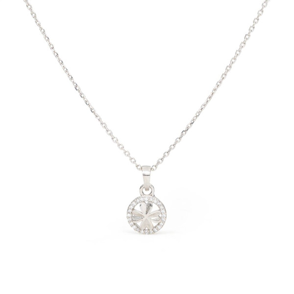 Dainty Diamond Bow Pendant Necklace