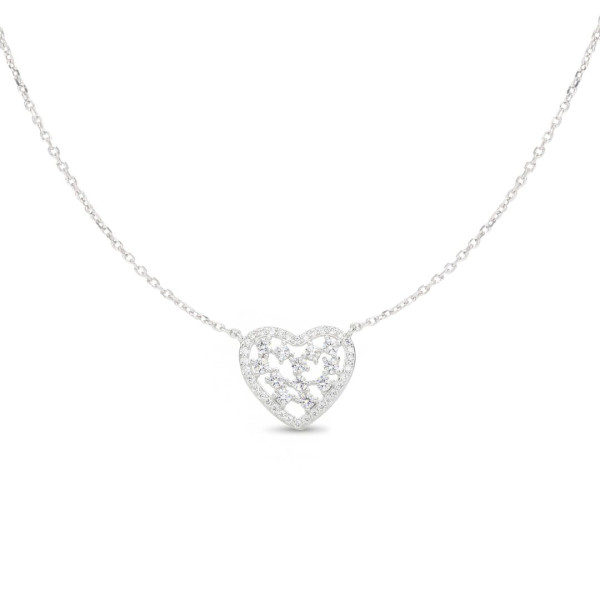Dainty Diamond Bow Pendant Necklace