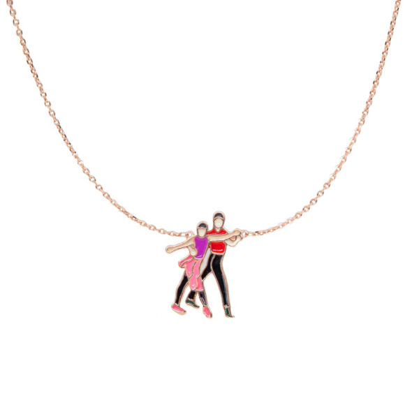 Romantic Ballroom Dance Pendant Necklace