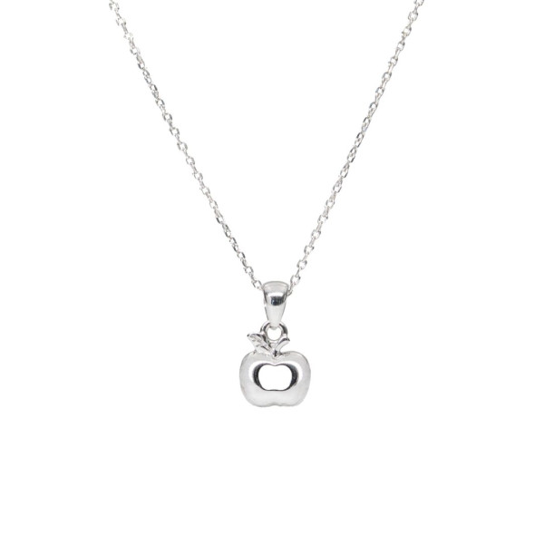 Open Apple Pendant Necklace