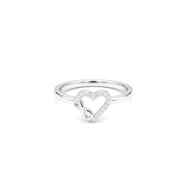 Sparkling Infinity Heart Ring