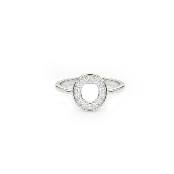 Oval Pave Diamond Designer Ring