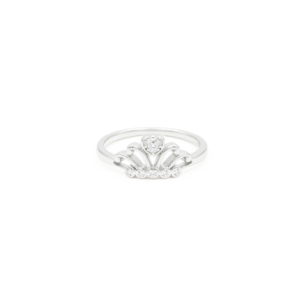 Sparkling Heart Tiara Ring