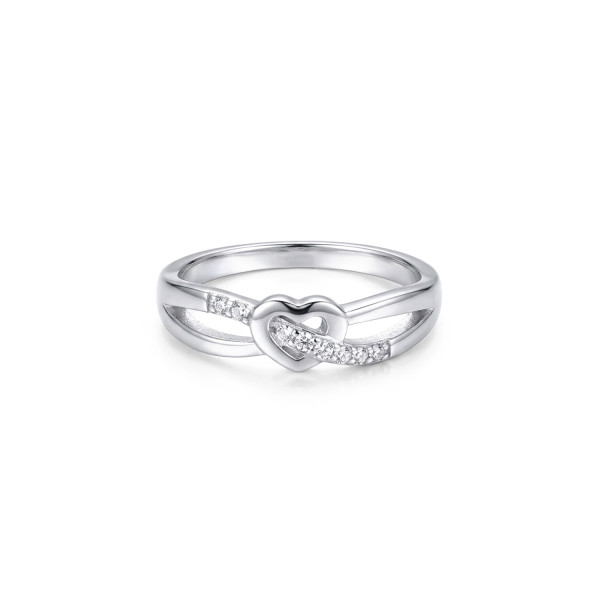 Intertwined Heart Promise Ring